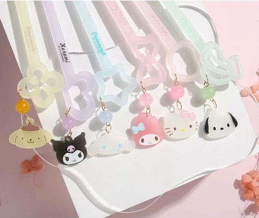 Sanrio Hello Kitty My Melody Kuromi Cinnamoroll Pompompurin Pochacoo Candy Colour Hairpin Step Shake KawaiiGiftLand