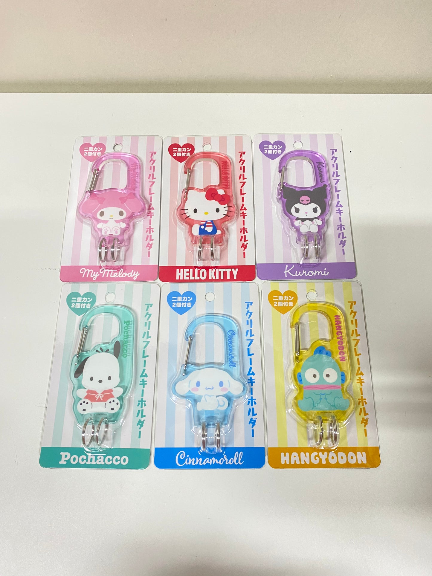Sanrio Japan Hello Kitty My Melody Kuromi Cinnamoroll Pochacco Hangyodon Acrylic Buckle Charm