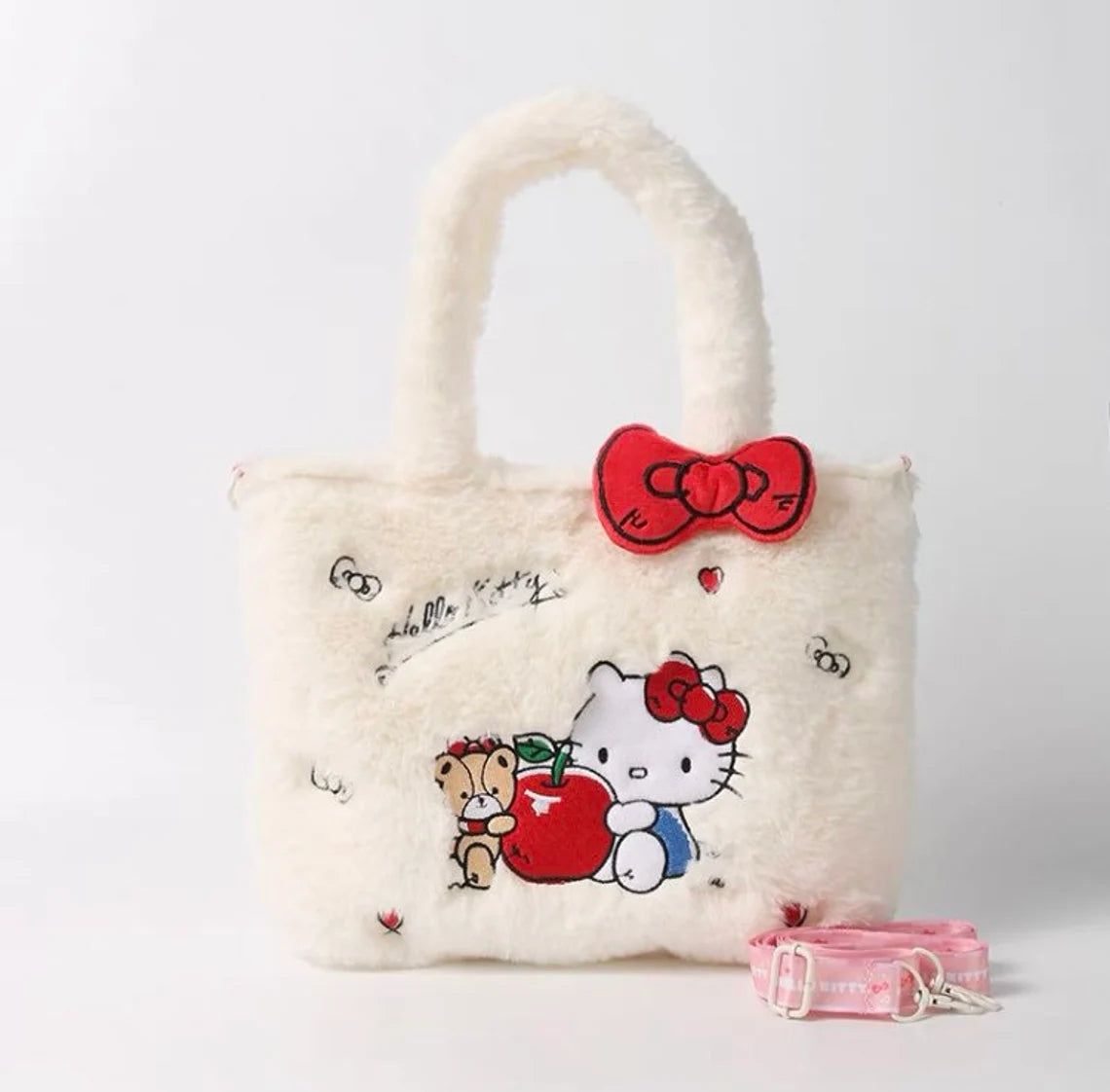 Sanrio Hello Kitty My Melody Kuromi Cinnamoroll Fluffy Shopping Totes KawaiiGiftLand