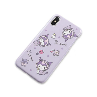 Japanese Cartoon KU Baby Purple iPhone Case PLUS XS XR X 11 12 13 14 15 Pro Promax