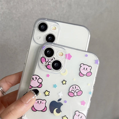 Japanese Cartoon Pink Monster Starkabi iPhone Case 6 7 8 PLUS SE2 XS XR X 11 12 13 14 15 Pro Promax 12mini 13mini