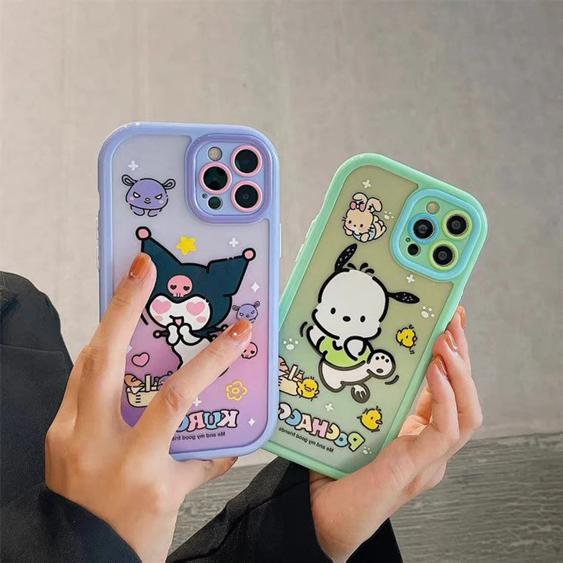 Dancing Pc Case Japanese Cartoon Heart Eyes KU & Dancing PC iPhone Case PLUS 11 12 13 ...