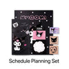 Sanrio Kuromi Schedule Planning Set Dairy with Pins Tapes Stamps Memo