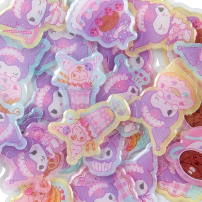 Japan Sanrio Set of 26 Kuromi Sweets Cakes Cafe Stickers