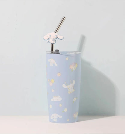 Sanrio My Melody Cinnamoroll 304 Stainless steel Water Bottle Insulated Tumbler with Straw Lovely Cup GID Grow In Dark