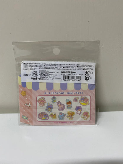 Japan Sanrio Set of 26 Little Twin Stars Sweets Cakes Cafe Stickers