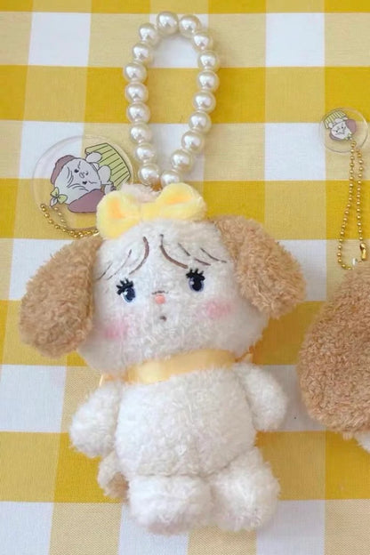 Mikko illustration Plush Doll Keychain Bear Latte Dog Souffie Kitten Mousse Rabbit Cammy