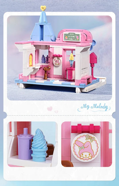 Sanrio My Melody Ice Cream Shop Building Blocks Toy
