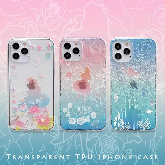 Princesses Little Mermaid Girl Alice iPhone Case 7 8 XS XR 11 12 13 14 15 Pro Promax