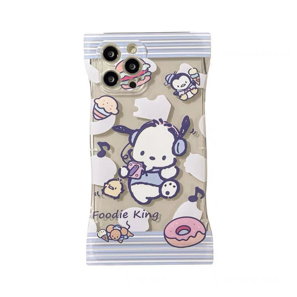 Japanese Cartoon PC Foodie King Snack Packing iPhone Case XS XR 11 12 13 14 Pro Promax