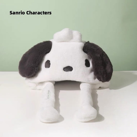 Sanrio Pochacco Hat Ear can Move Winter Warm Accessory Outfits
