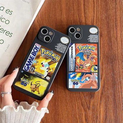 Pokémon Game Cover Pikachu Fire iPhone Case 6 7 8 PLUS SE2 XS XR X 11 12 13 14 15 Pro Promax 12mini 13mini