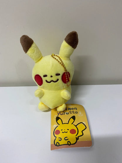 Pokemon Center Yurutto Small Eyes Pikachu Mini Plush Doll Keychain
