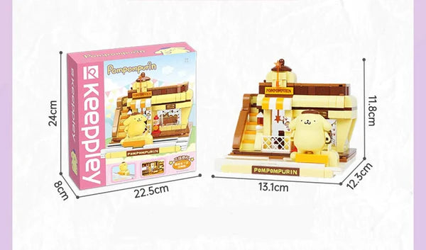 Sanrio Pompompurin Pudding Factory Building Blocks Toy Collections