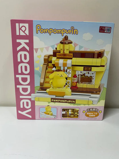 Sanrio Pompompurin Pudding Factory Building Blocks Toy Collections