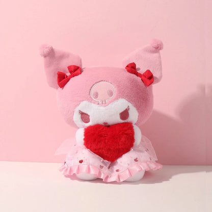 Sanrio Give Heart to you Valentines Hello Kitty My Melody Kuromi Cinnamoroll Plush Doll