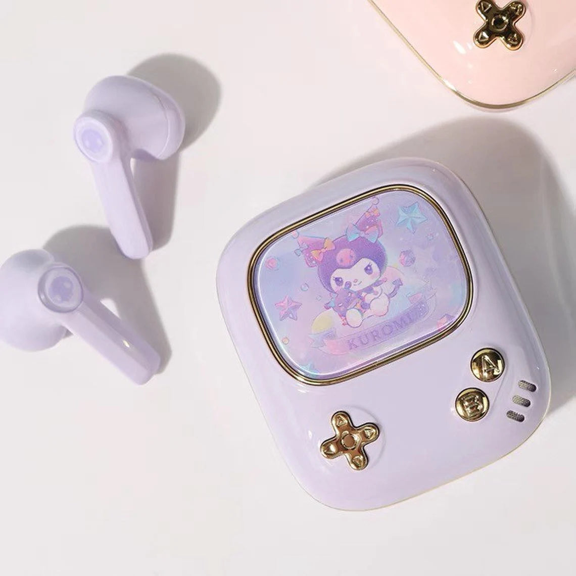 Sanrio Record Player Style TWS Bluetooth Earphones My Melody Kuromi Cinnamoroll Pochacco