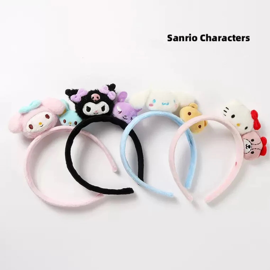 Sanrio Hello Kitty My Melody Kuromi Cinnamoroll with friends Plush Head Headband and Hair Accessory Outfits