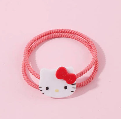 Sanrio Big Head Acrylic Hair Tie Hello Kitty My Melody Cinnamoroll Kuromi