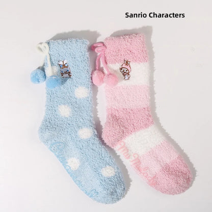 Sanrio Cinnamoroll Fluffy Home Warm Sock Winter Accessories