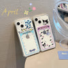 Japanese Cartoon Devil Black Evil &  Blue Hearts White Kitty Yellow Dog Card Photo Holder iPhone Case 7 8 PLUS X 11 12 13 14 15 16 Pro Promax