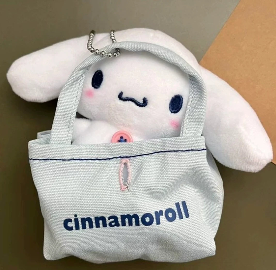 Sanrio Hello Kitty My Melody Kuromi Cinnamoroll Mini Plush Doll with Bag Keychain