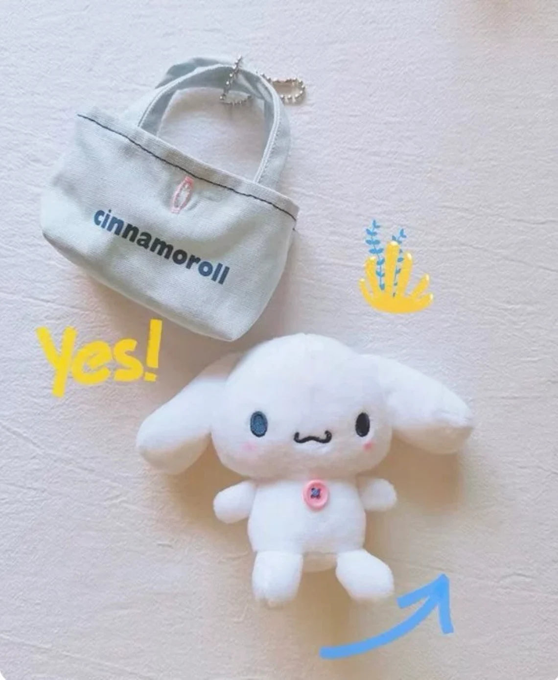 Sanrio Cinnamoroll Keychain Plush Toys 10cm Kuromi My Melody Cat